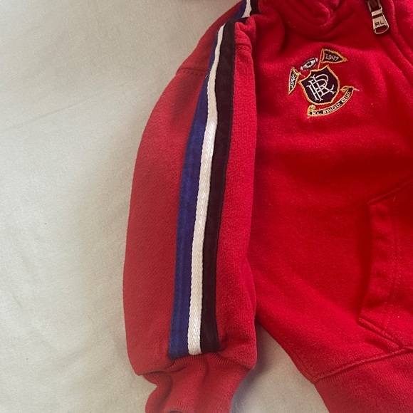 Ralph Lauren Kids Red Zip-Up Hoodie - Picture 4 of 4